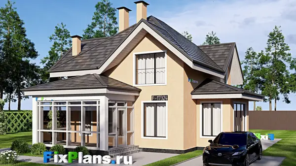 Проект дома с мансардой 13х10 м S138м2 F-17324