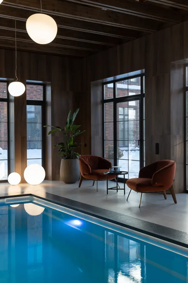 Реализованный проект банного комплекса на территории частного дома