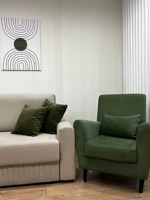 Трехкомнатная квартира в с природными оттенками