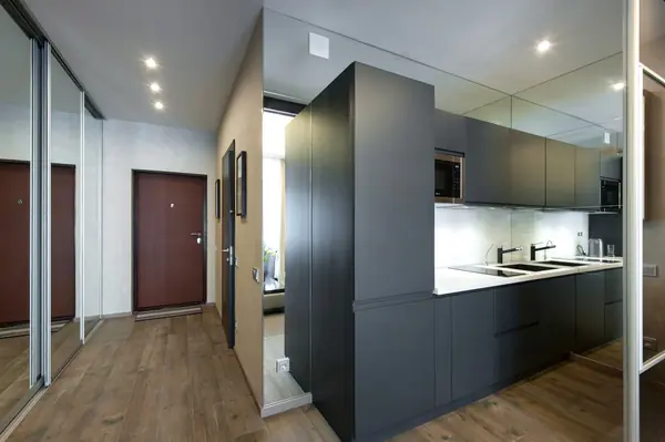 Реализованный проект уютной квартиры-студии 34 м2. Санкт-Петербург. ЖК "Клевер"