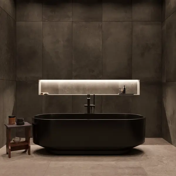 Табурет-столик 2 в 1 ЧАЙНЫЙ в ванной / цвет темный