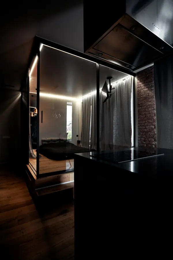 Угловая интерьерная перегородка raumplus