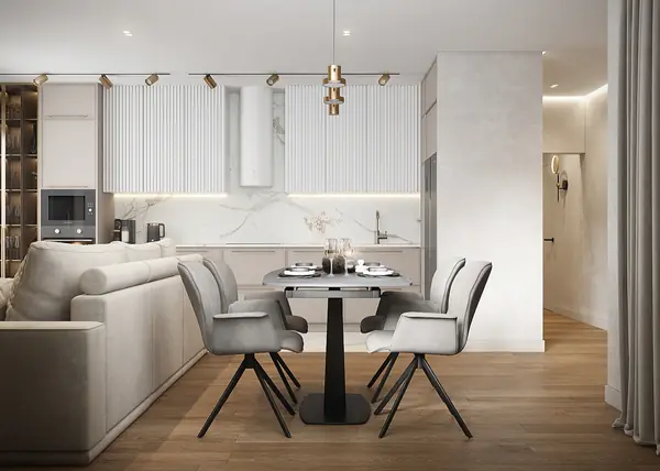 Элегантная современная трехкомнатная квартира