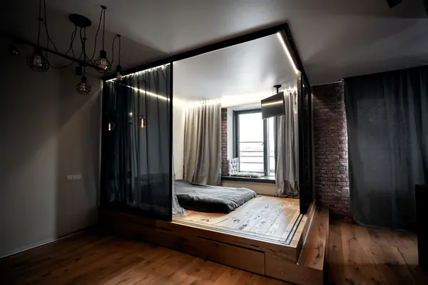 Угловая интерьерная перегородка raumplus