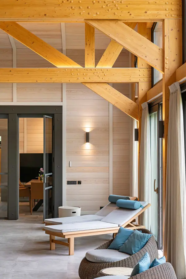 Бассейн и СПА комплекс по технологии фахверк