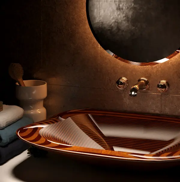 Дизайнерская деревянная раковина из фанеры