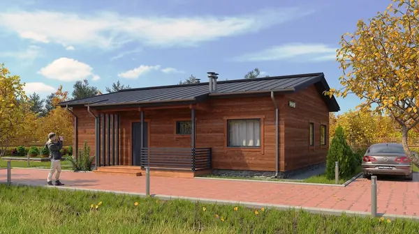 Дом из клеёного бруса для постоянного проживания "Базис 3"