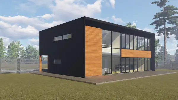 Каркасный дом в современном стиле