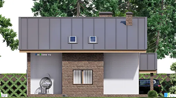 Проект дома с мансардой 13х16 м S160м2 F-16784