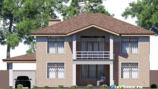 Проект двухэтажного дома 17х18 м S274м2 F-17063