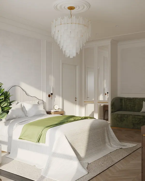 Светлая квартира с французским камином