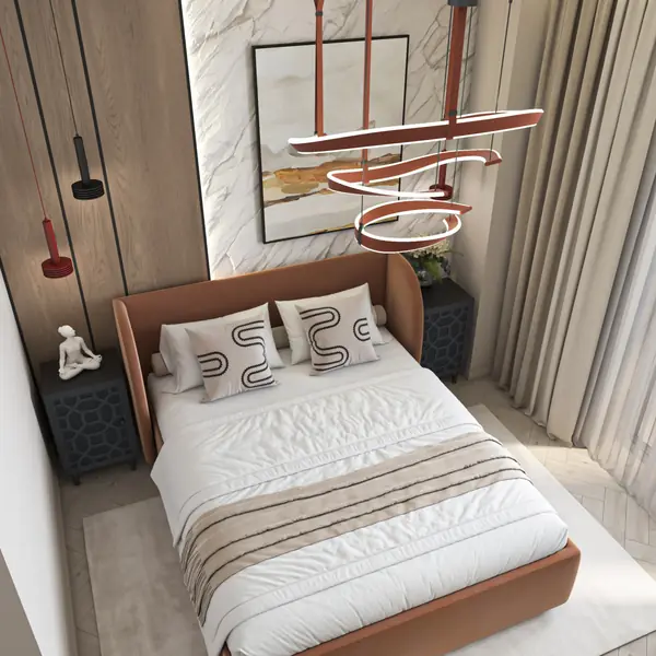 Дизайн двухкомнатной квартиры 65кв.м в центе города для молодой девушки.