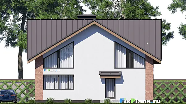Проект дома с мансардой 11х8 м S81м2 F-18179