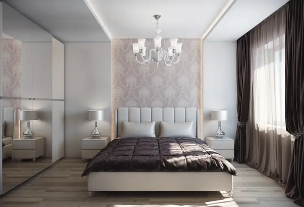 Интерьер спальни в загородном доме