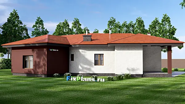 Проект одноэтажного дома 21х28м S274м2 F-15209