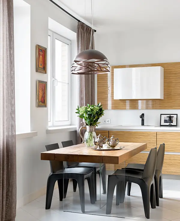 Кухня Giulia Novars в отделке из шпона зебрано