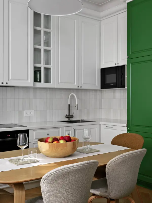 Дизайн и ремонт квартиры в Пречистенском переулке — Зелёный лейтмотив