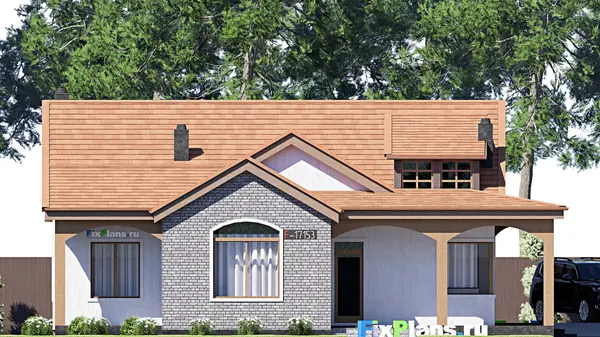 Проект одноэтажного дома 15х16м S168м2 F-17153