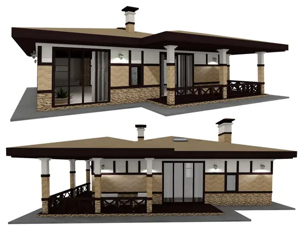 Одноэтажный дом площадью 127,5м2