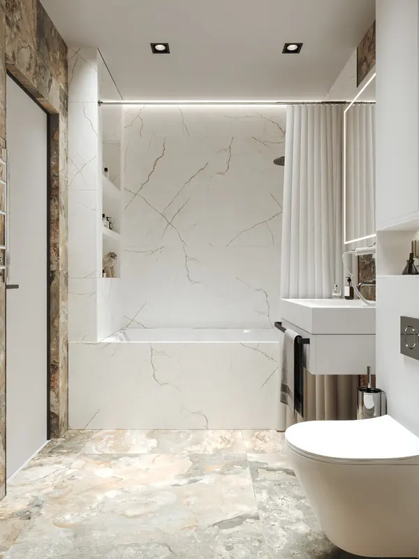 Светлая ванная комната