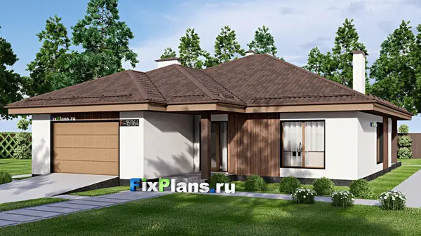 Проект одноэтажного дома 15х19м S196м2 F-16964