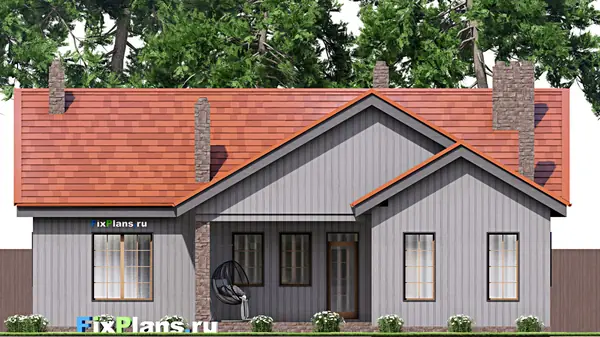 Проект одноэтажного дома 18х14м S157м2 F-16739