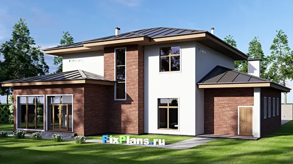 Проект двухэтажного дома 18х19 м S349м2 F-18215