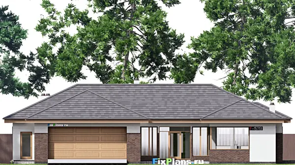 Проект одноэтажного дома 22х24м S348м2 F-15713