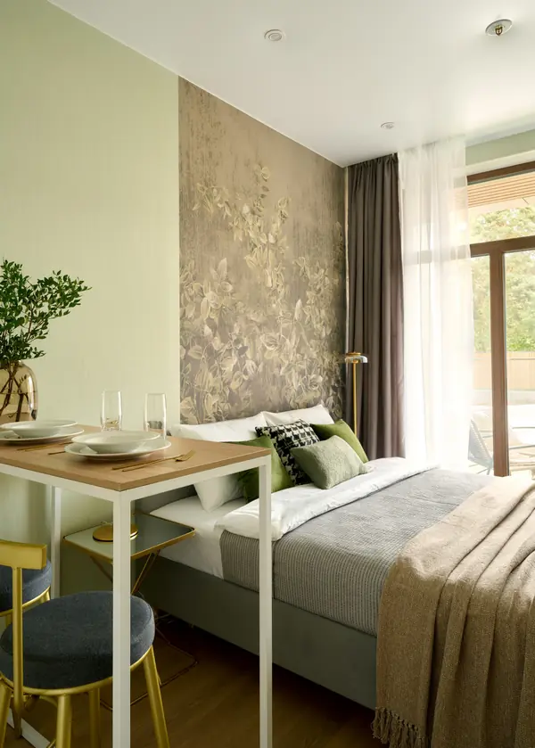 Квартира — студия по дизайн проекту Екатерины Тагировой. Санкт-Петербург