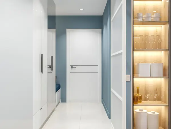 Трехкомнатная квартира в свежих оттенках