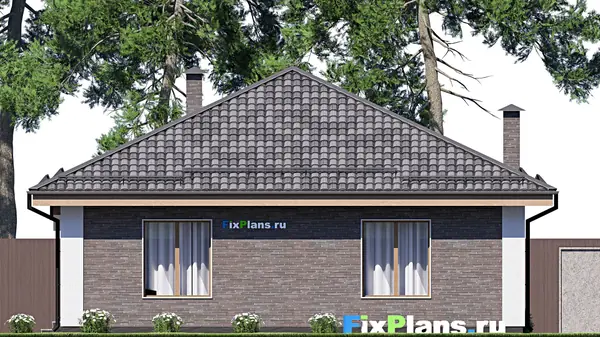 Проект одноэтажного дома 13х11м S105м2 F-17864