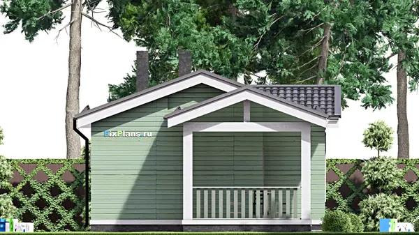 Проект одноэтажного дома 11х8м S36м2 F-15659