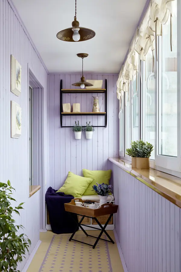 Квартира в нежных лавандовых тонах.