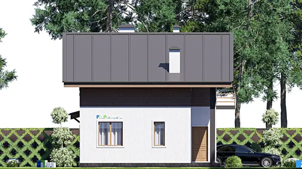 Проект дома с мансардой 8х10 м S110м2 F-17378