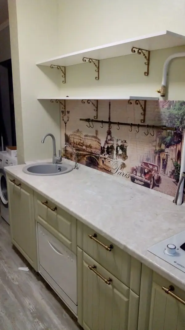 Маленькая кухня Прованс 4,5 м.кв.