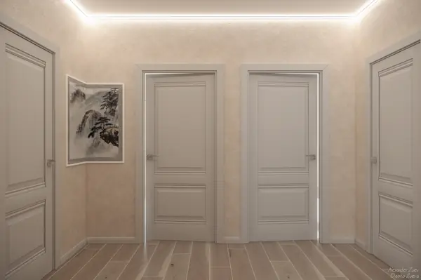 Дизайн лестницы и коридора в таунхаусе, ЖК "Немецкая деревня", г. Краснодар