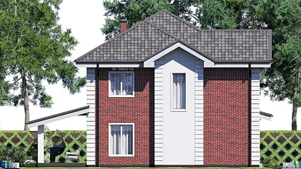 Проект двухэтажного дома 14х14 м S178м2 F-17315