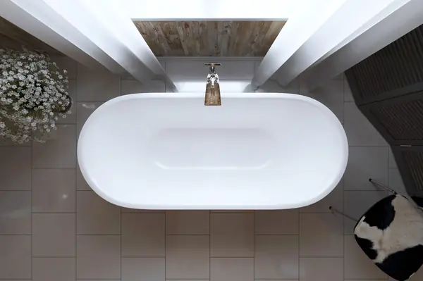 Corelia Черно-Белая Каменная Ванна от Viva Lusso