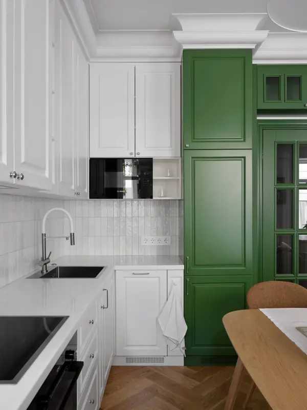 Дизайн и ремонт квартиры в Пречистенском переулке — Зелёный лейтмотив