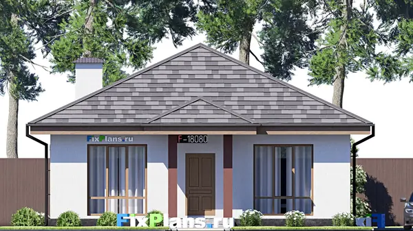 Проект одноэтажного дома 10х19м S123м2 F-18080