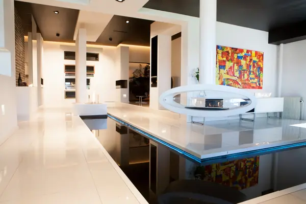 Гостиная. Камин (биокамин) Decoflame