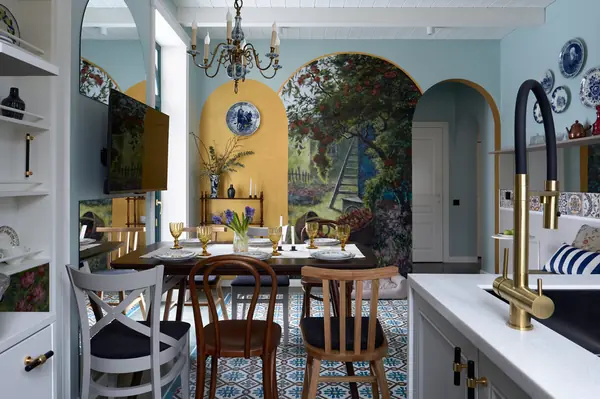 Кухня с котельной в шкафу