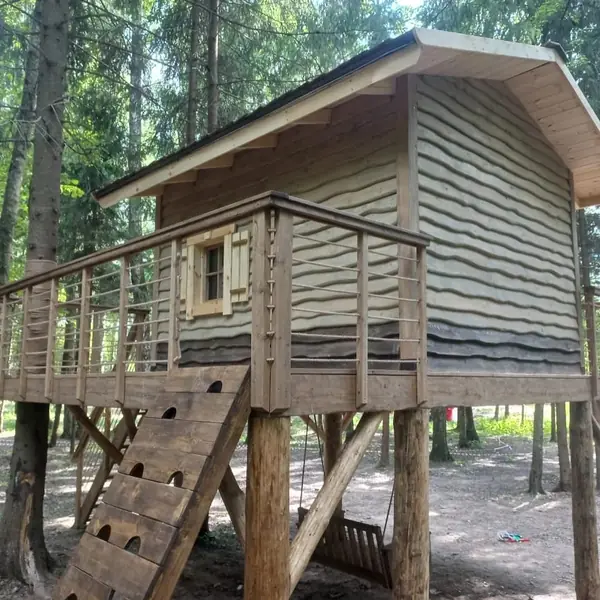 Домик на дереве в лесу