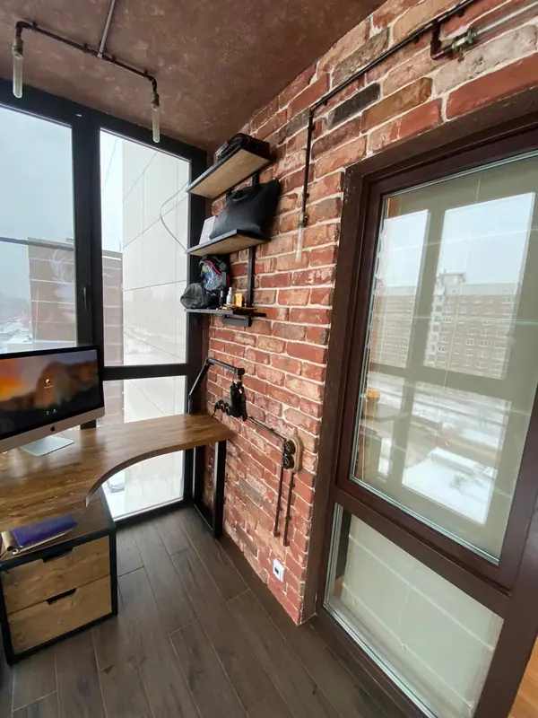 Балкон-кабинет в стиле лофт, Электросталь