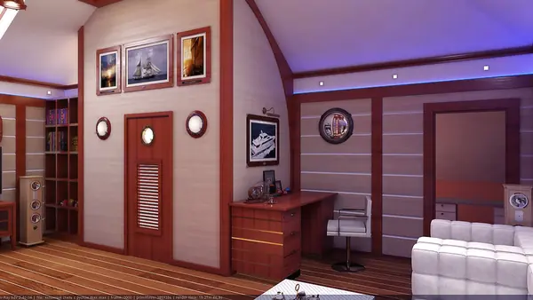 Интерьер мансардного этажа