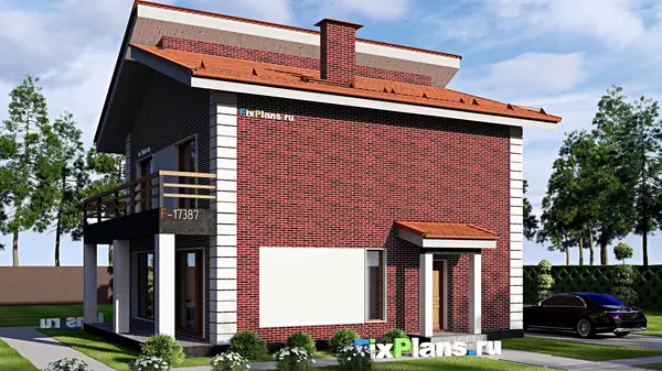 Проект дома с мансардой 10х12 м S161м2 F-17387