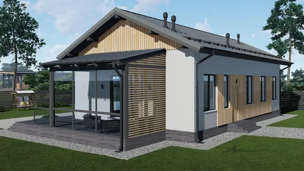 Одноэтажный дом в европейском стиле «ЗС 134-22-1»