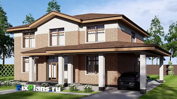 Проект двухэтажного дома 17х18 м S274м2 F-17063