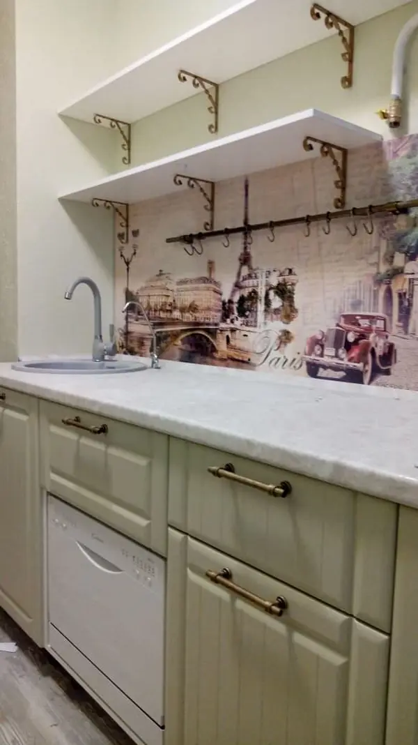 Маленькая кухня Прованс 4,5 м.кв.