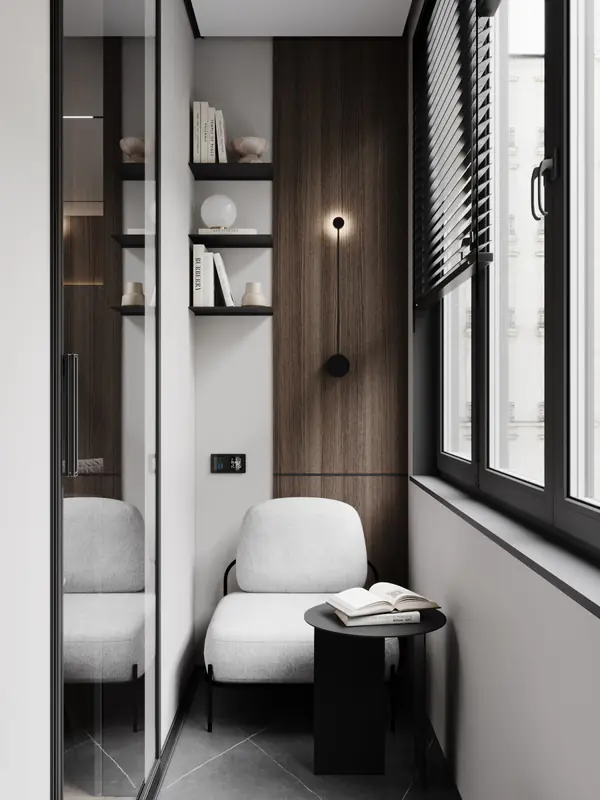 Брутальный современный интерьер, ЖК Румянцево Парк